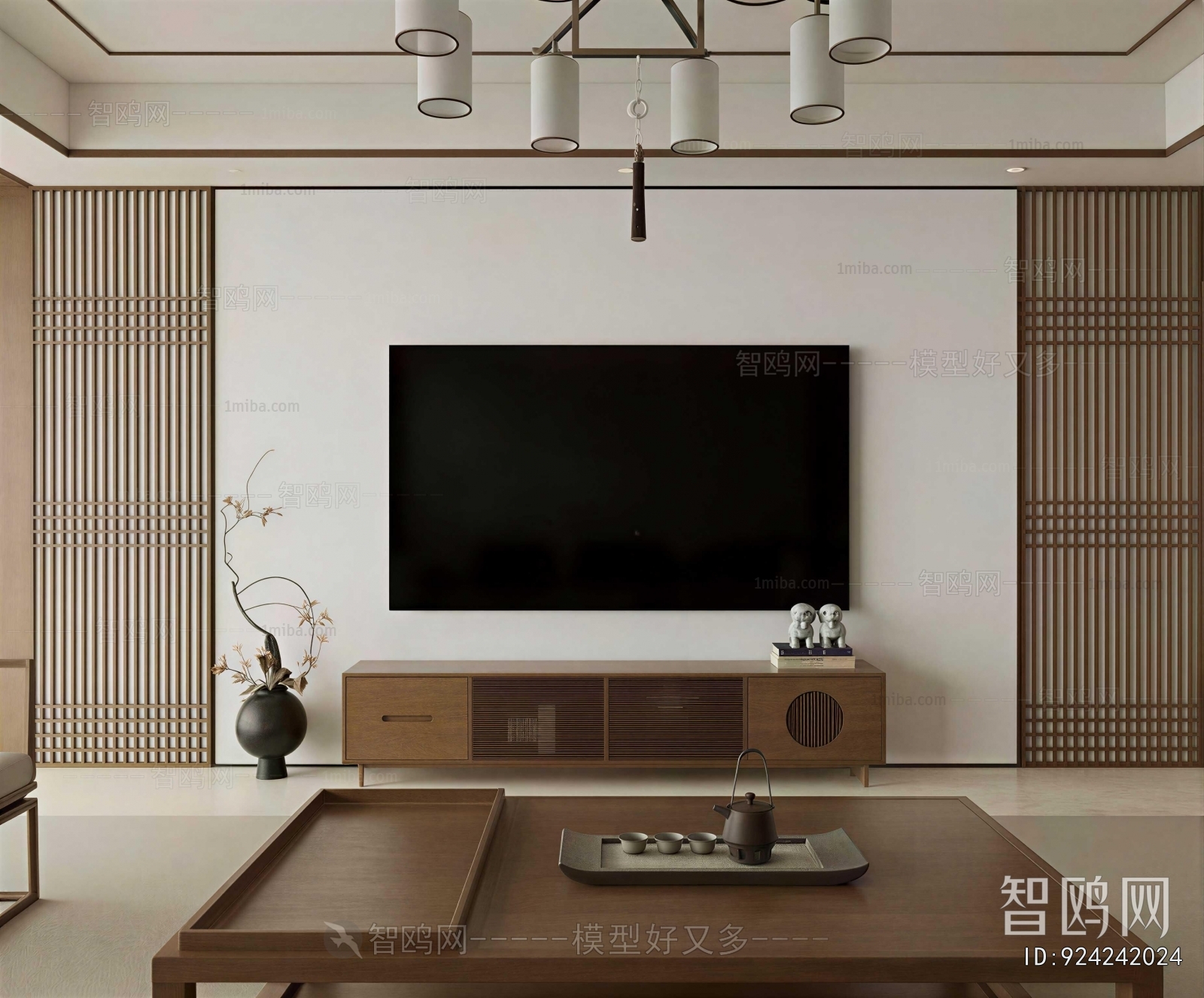 New Chinese Style A Living Room