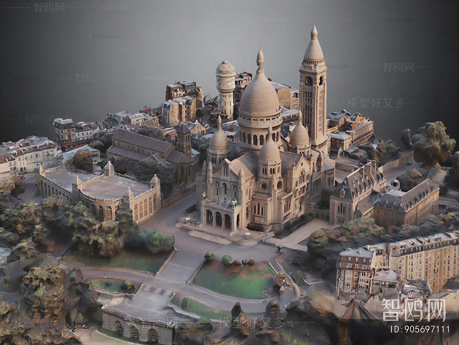 European Style Architectural Bird's-eye View Planning