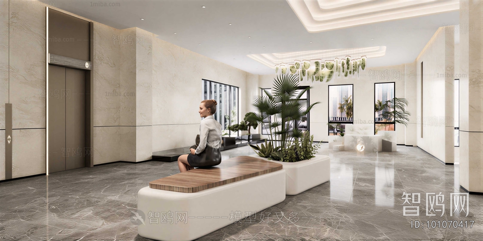 Modern Office Reception Desk