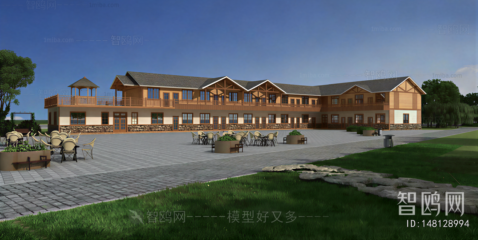 New Chinese Style Appearance Of Commercial Building