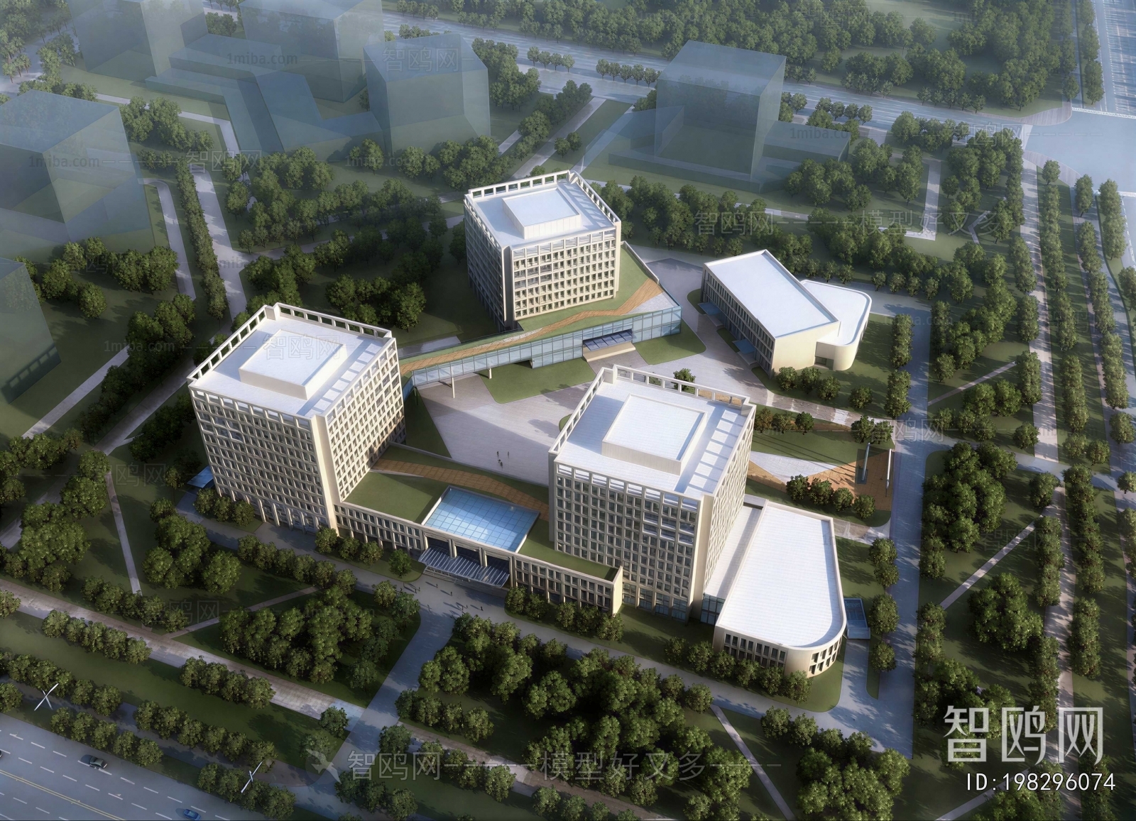 Modern Architectural Bird's-eye View Planning