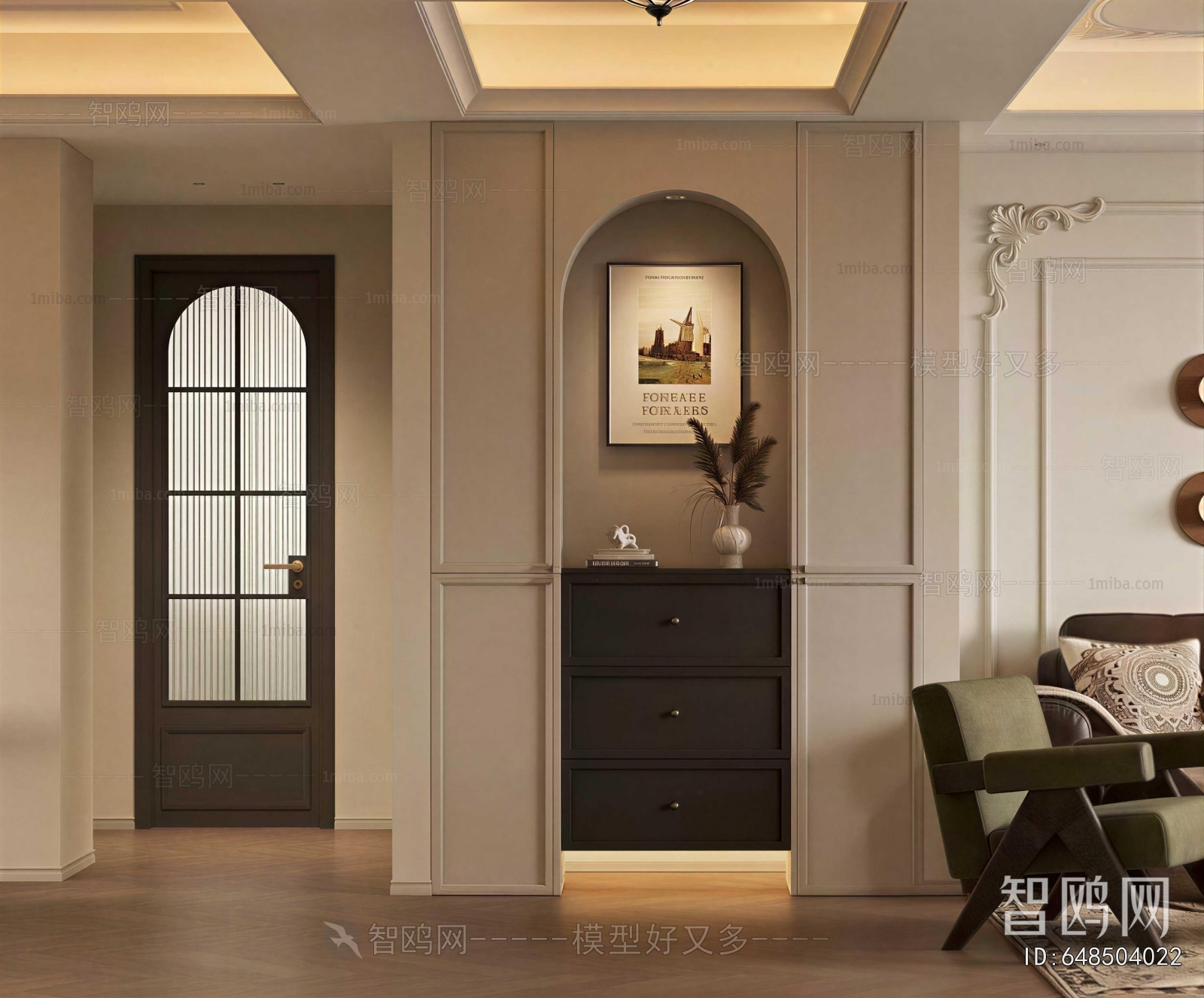 French Style Hallway