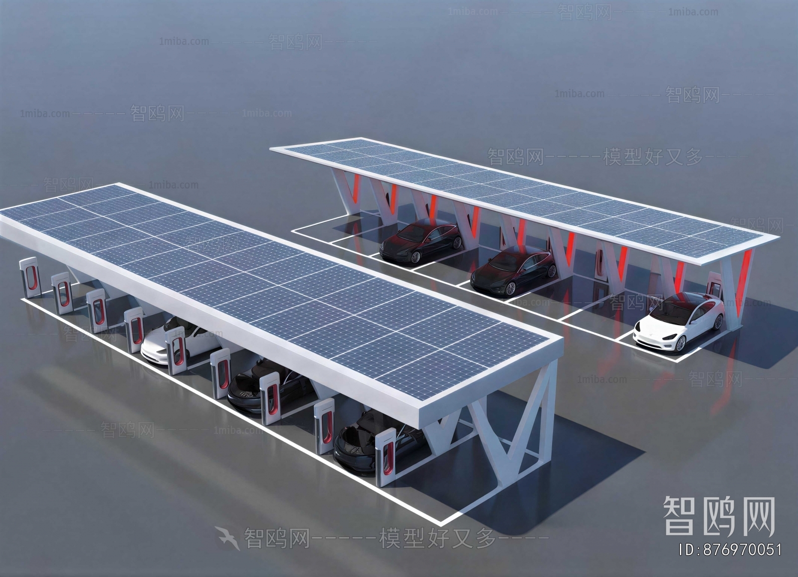 Modern Outdoor Parking Lot