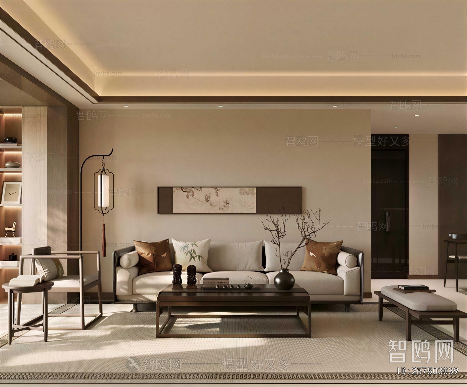 New Chinese Style A Living Room