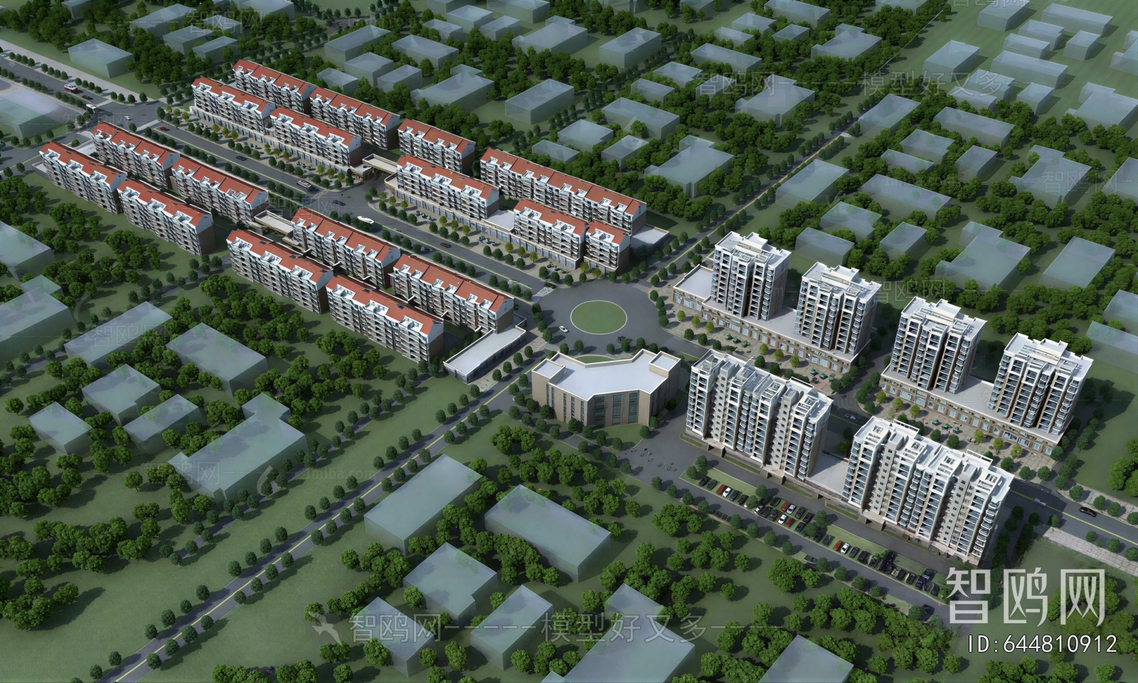 Modern Architectural Bird's-eye View Planning