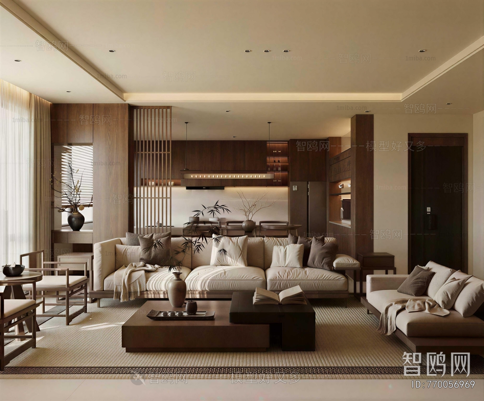 New Chinese Style A Living Room