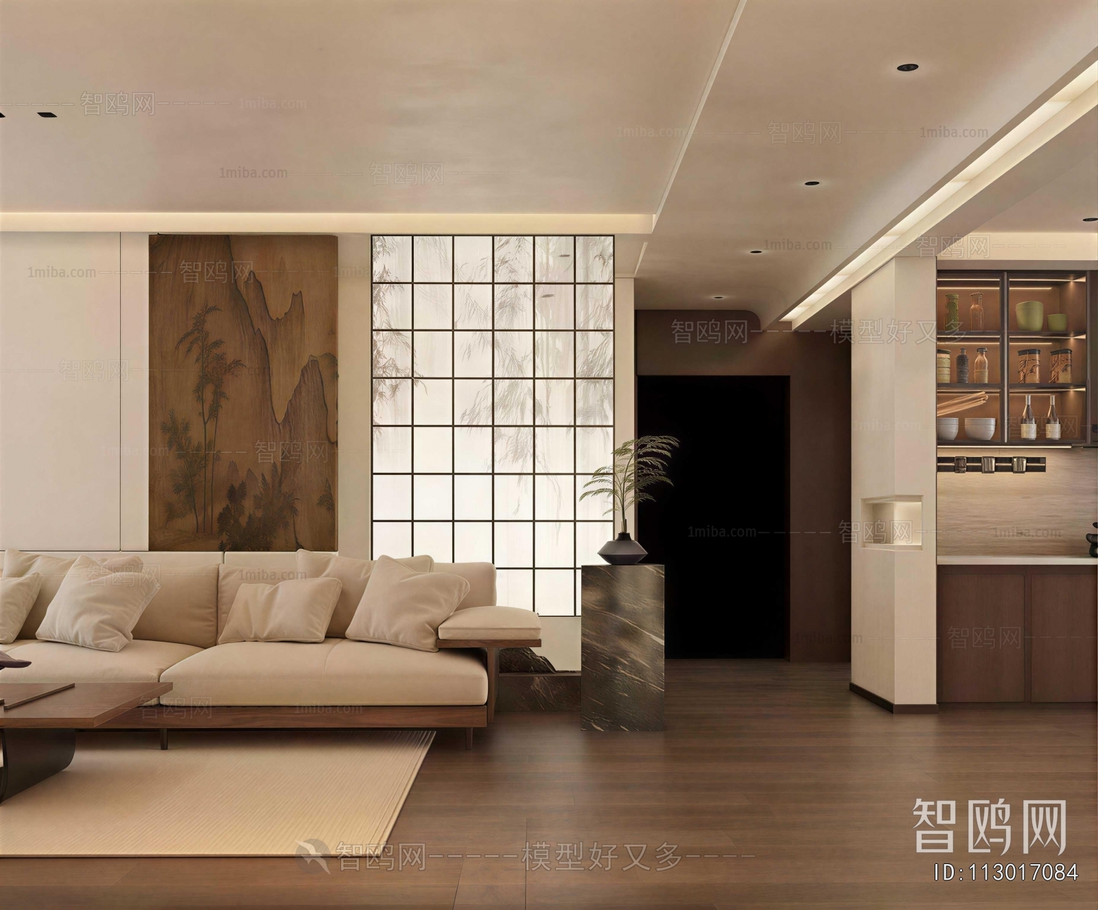 New Chinese Style A Living Room