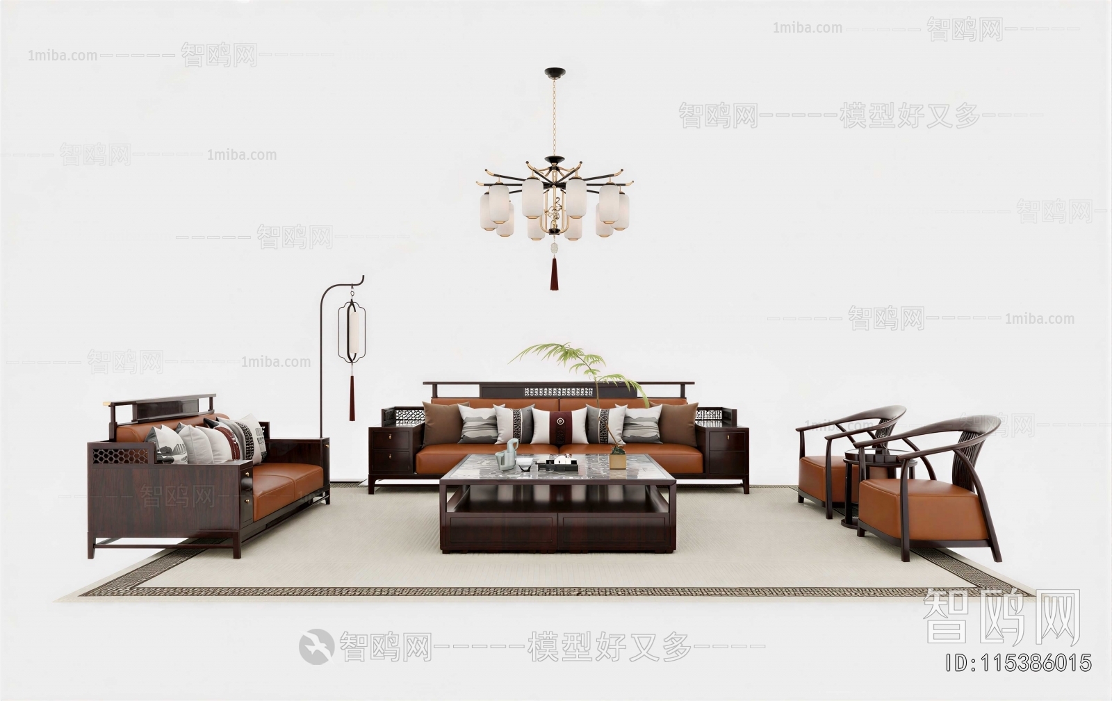 New Chinese Style Sofa Combination