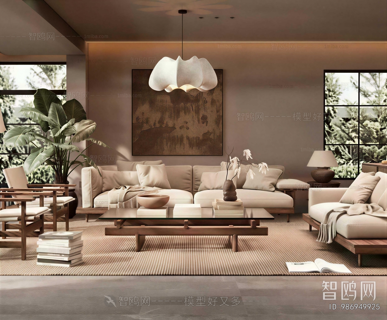 Wabi-sabi Style A Living Room