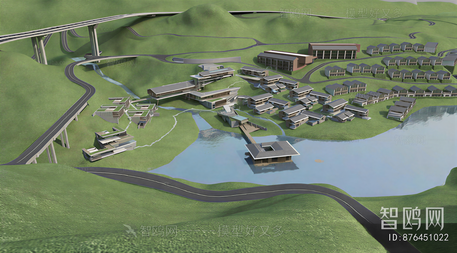 Modern Architectural Bird's-eye View Planning