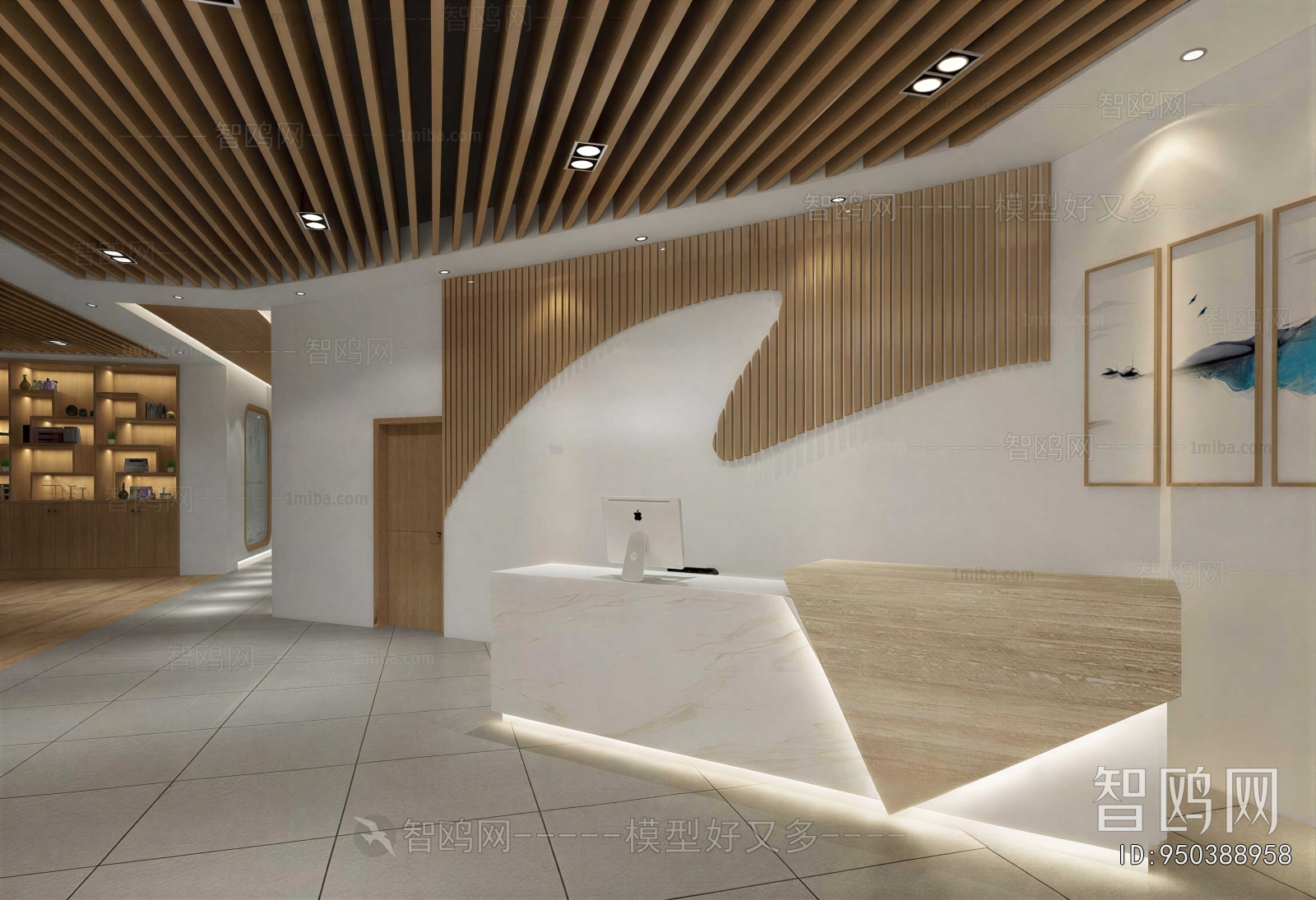 Modern Office Reception Desk