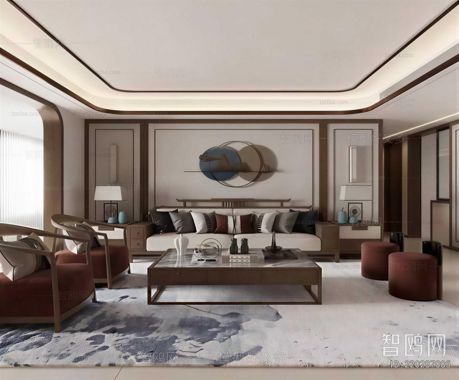 New Chinese Style A Living Room