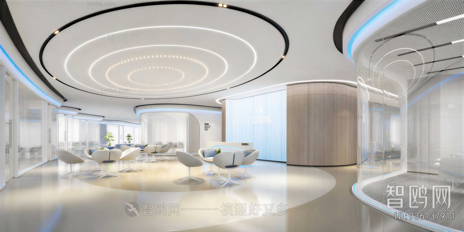 Modern Office Reception Desk