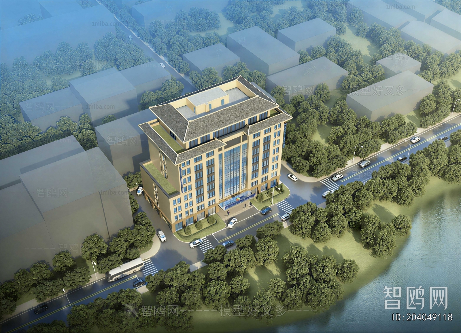 Modern Architectural Bird's-eye View Planning