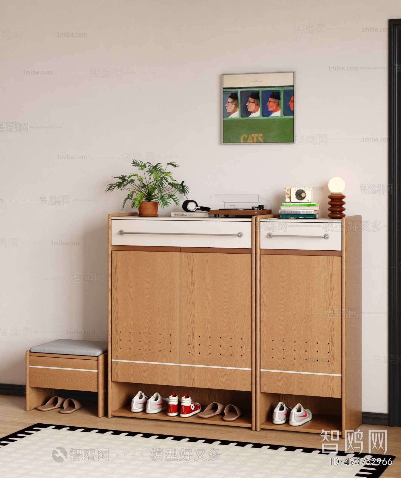 Japanese Style Shoe Cabinet