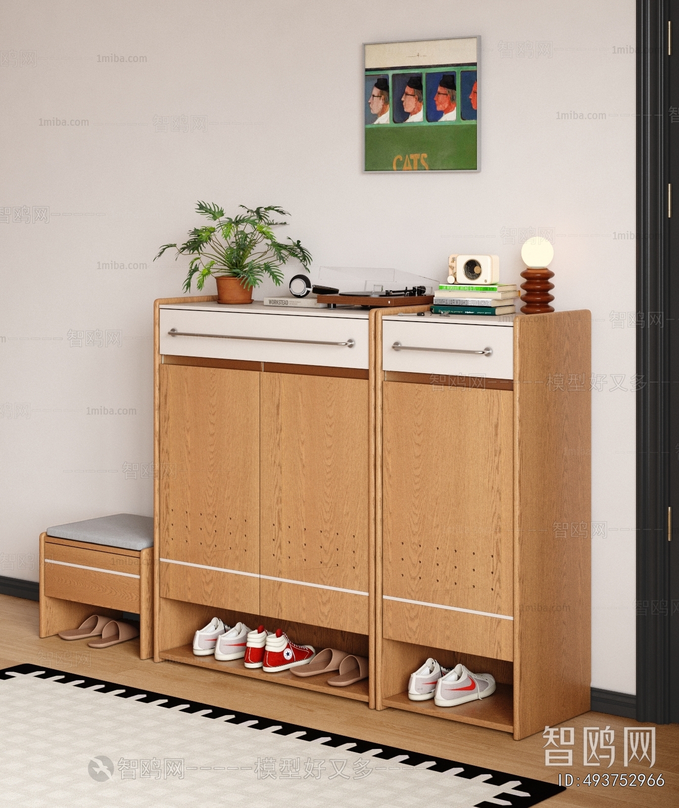Japanese Style Shoe Cabinet