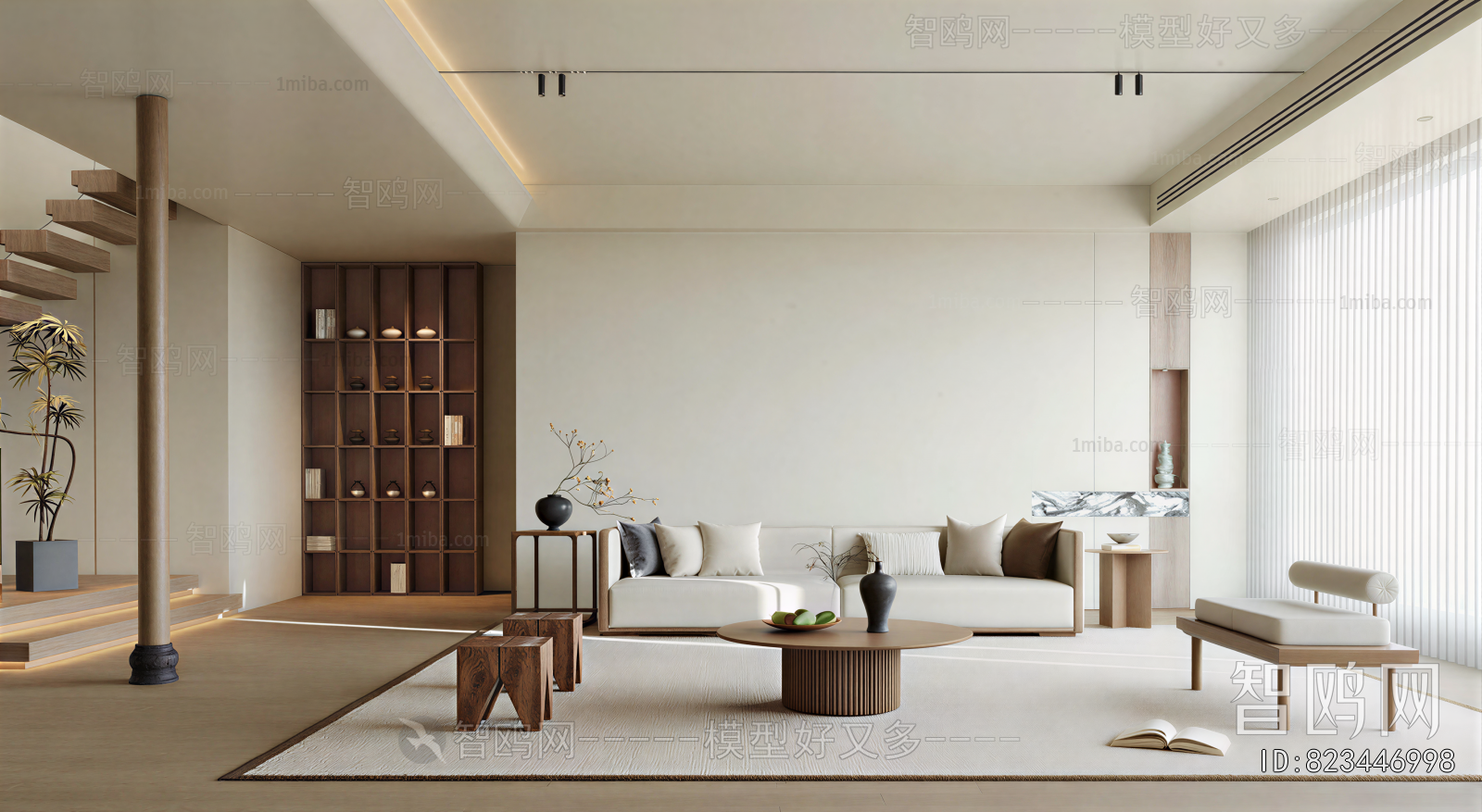 New Chinese Style A Living Room