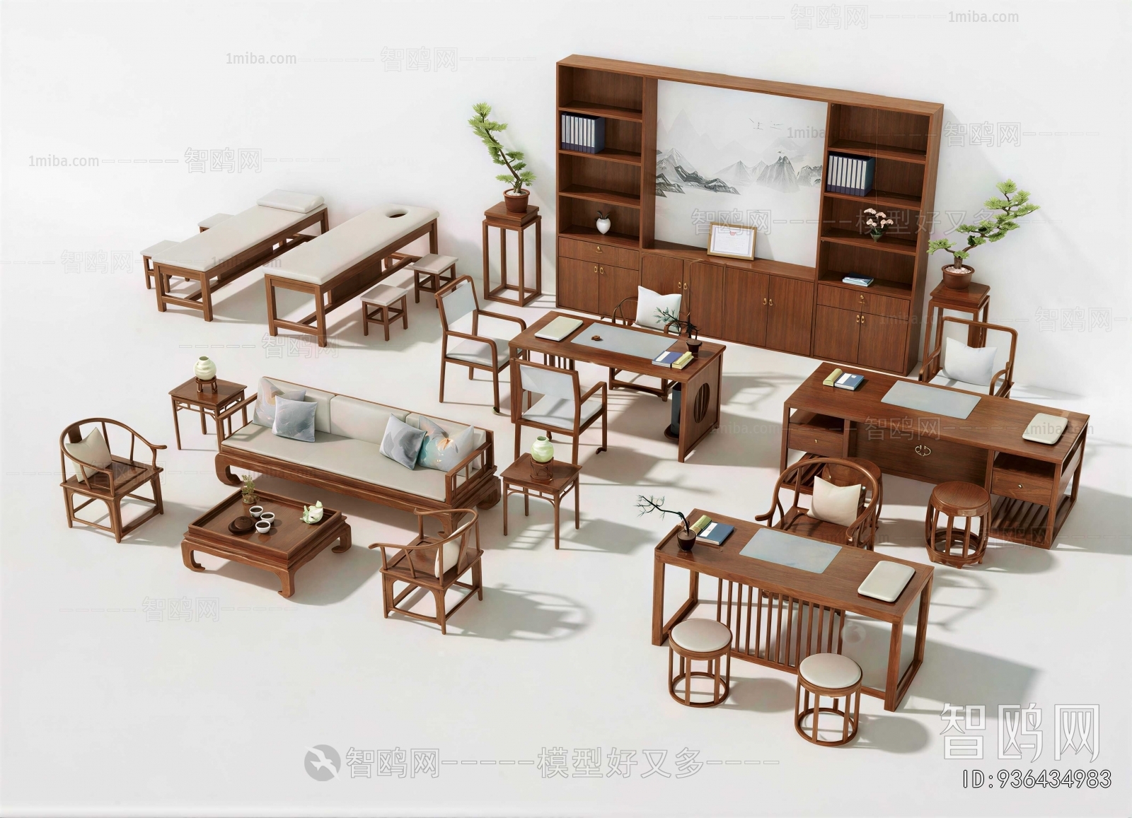 New Chinese Style Sofa Combination