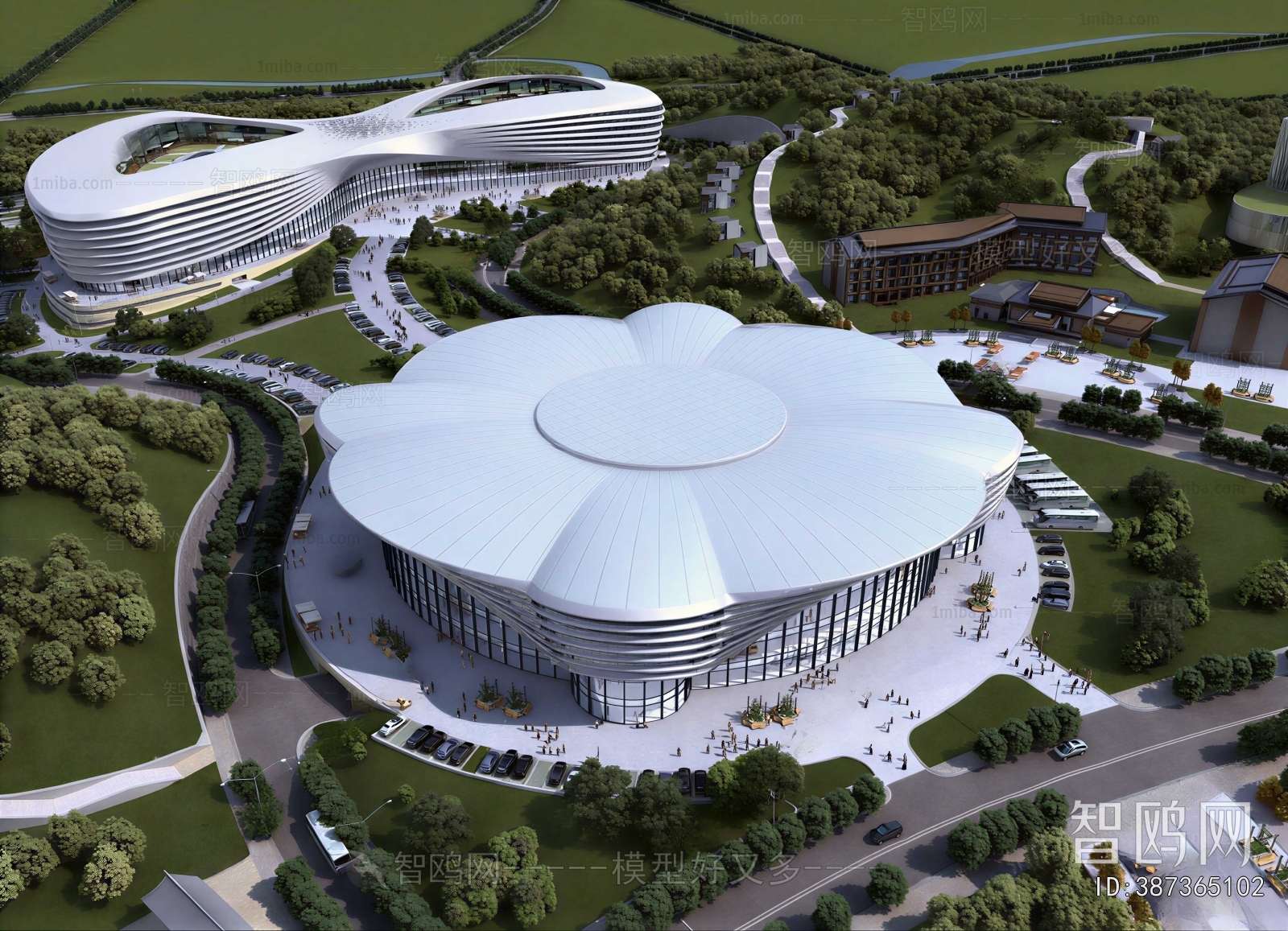 Modern Architectural Bird's-eye View Planning