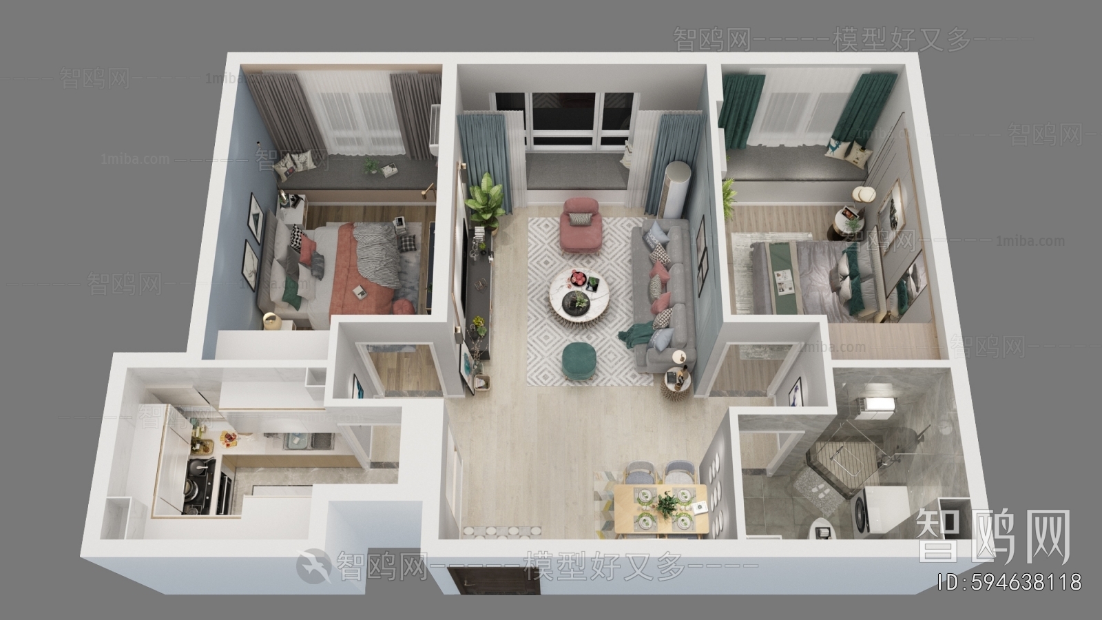 Modern A Bird's-eye View Of Home Decoration