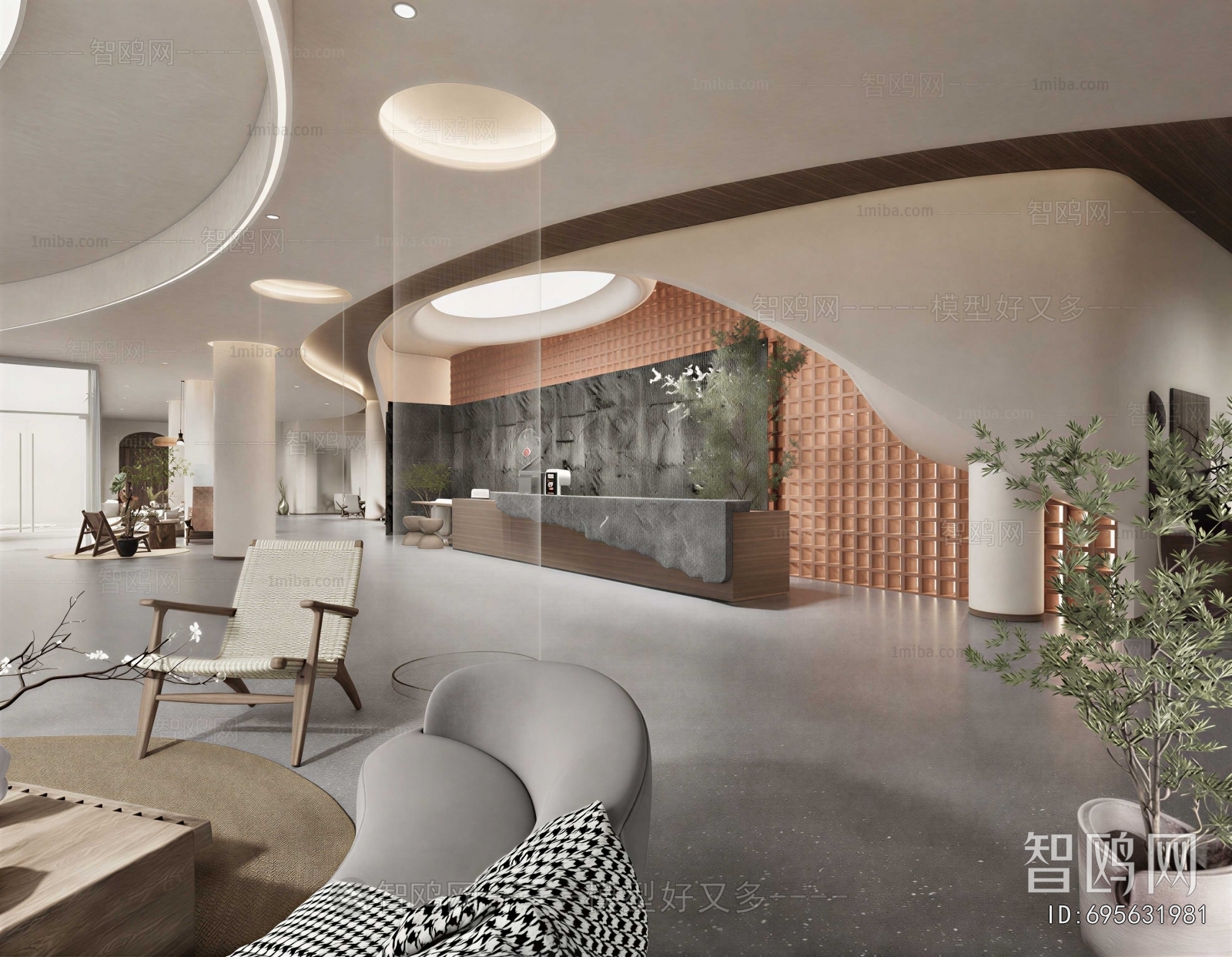 Modern Office Reception Desk