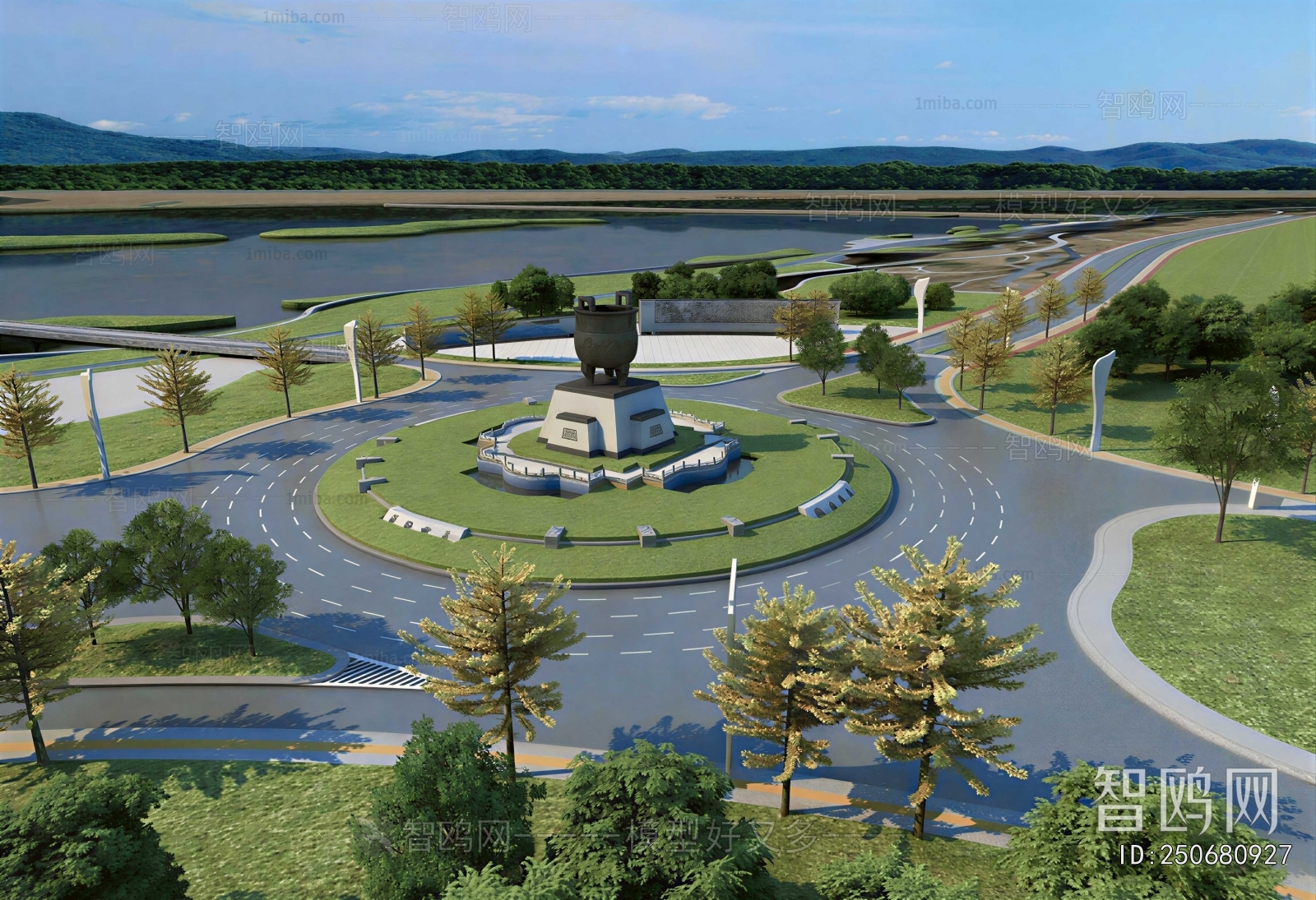 Modern Park Landscape