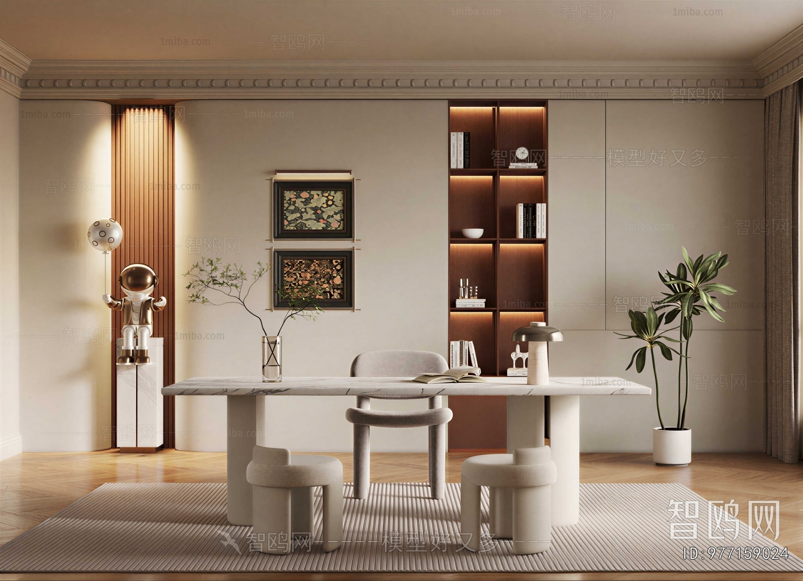 French Style Study Space