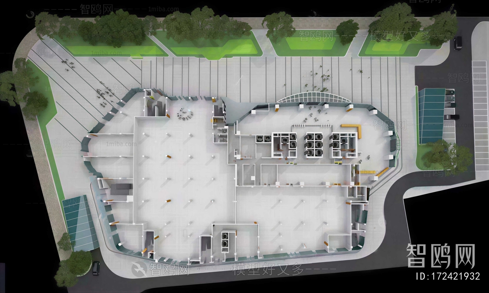 Modern Architectural Bird's-eye View Planning