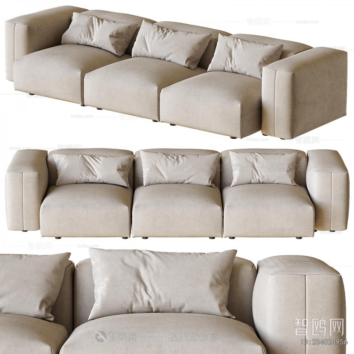 Modern Three-seat Sofa