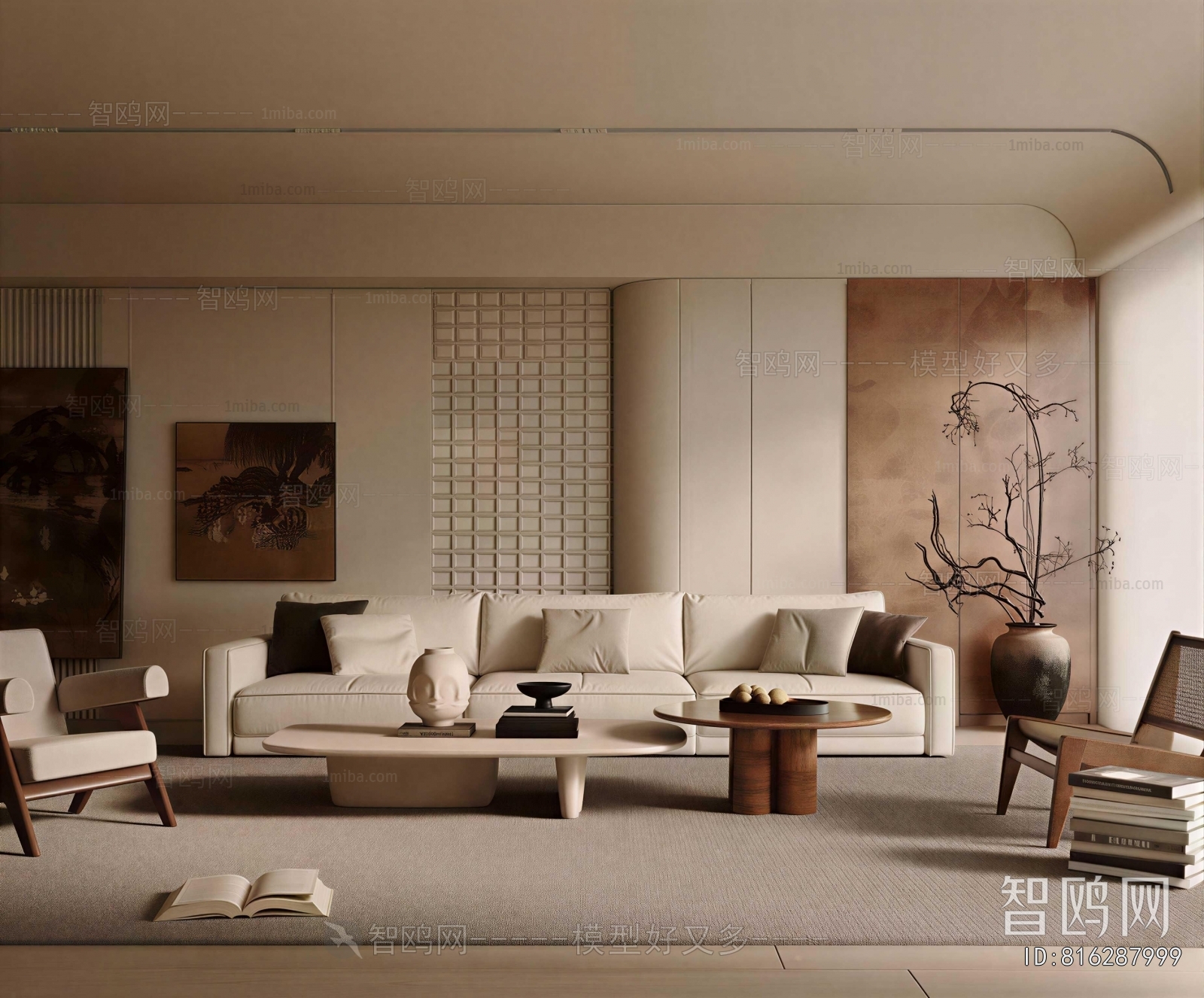 New Chinese Style A Living Room