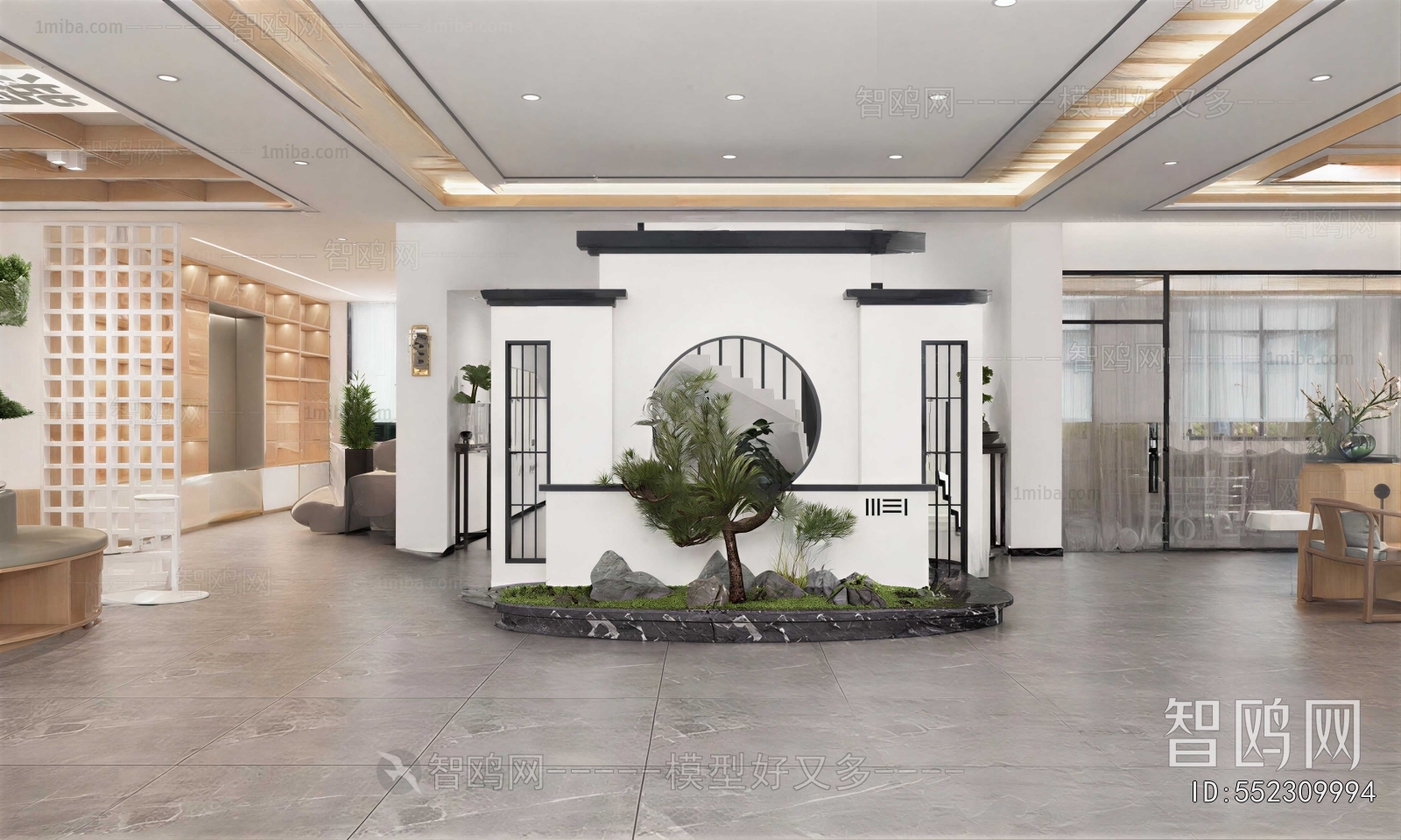 New Chinese Style Office Reception Desk