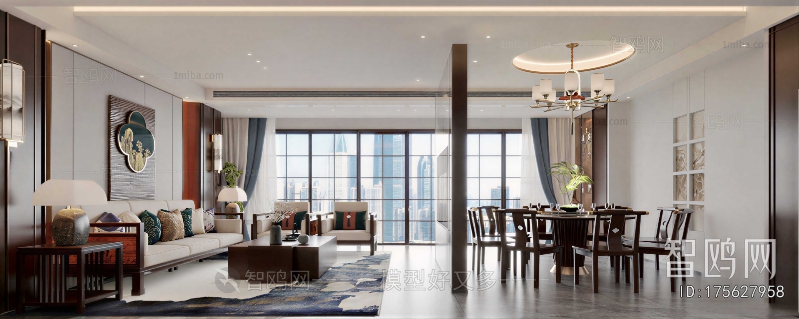 New Chinese Style A Living Room