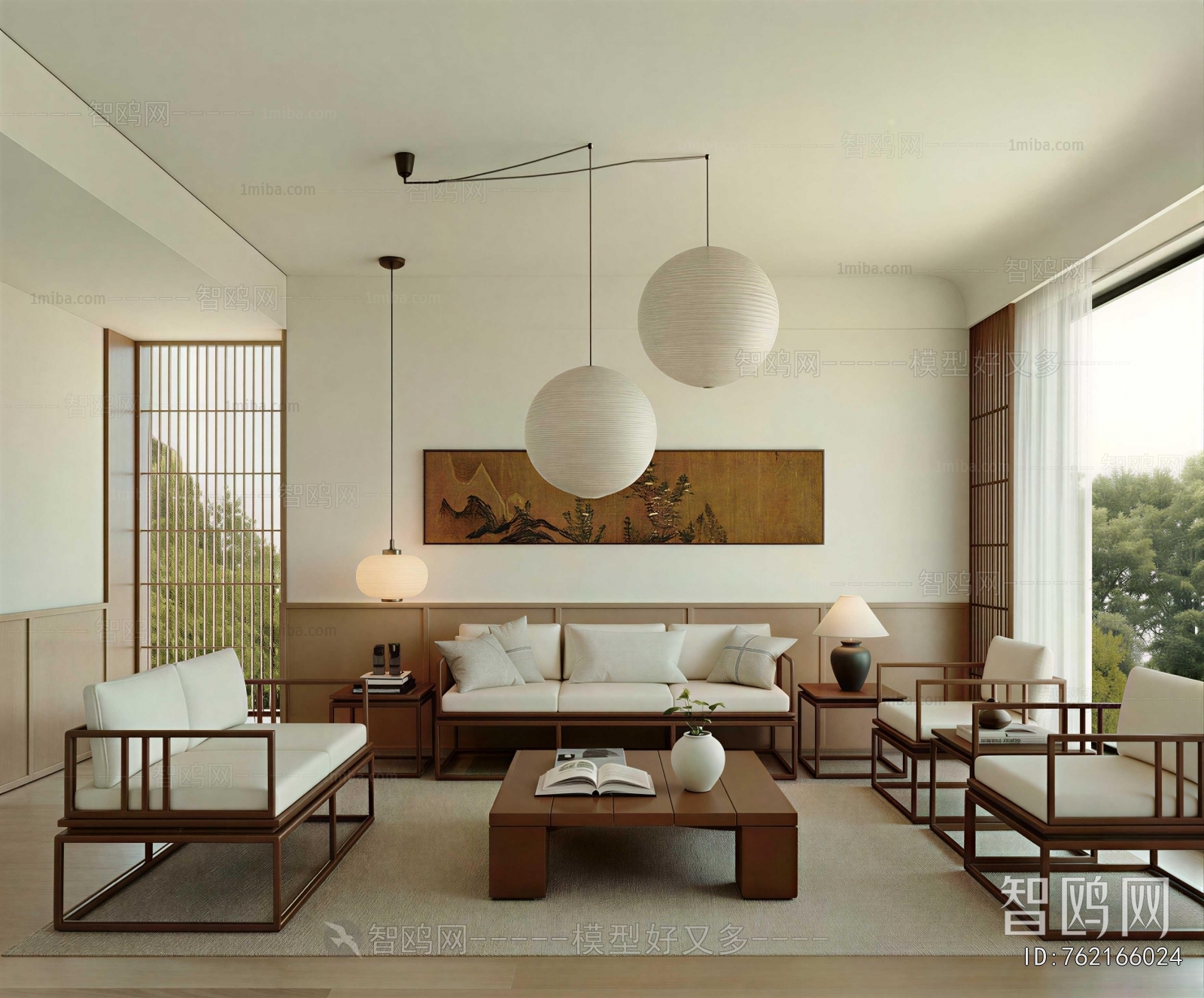 New Chinese Style A Living Room