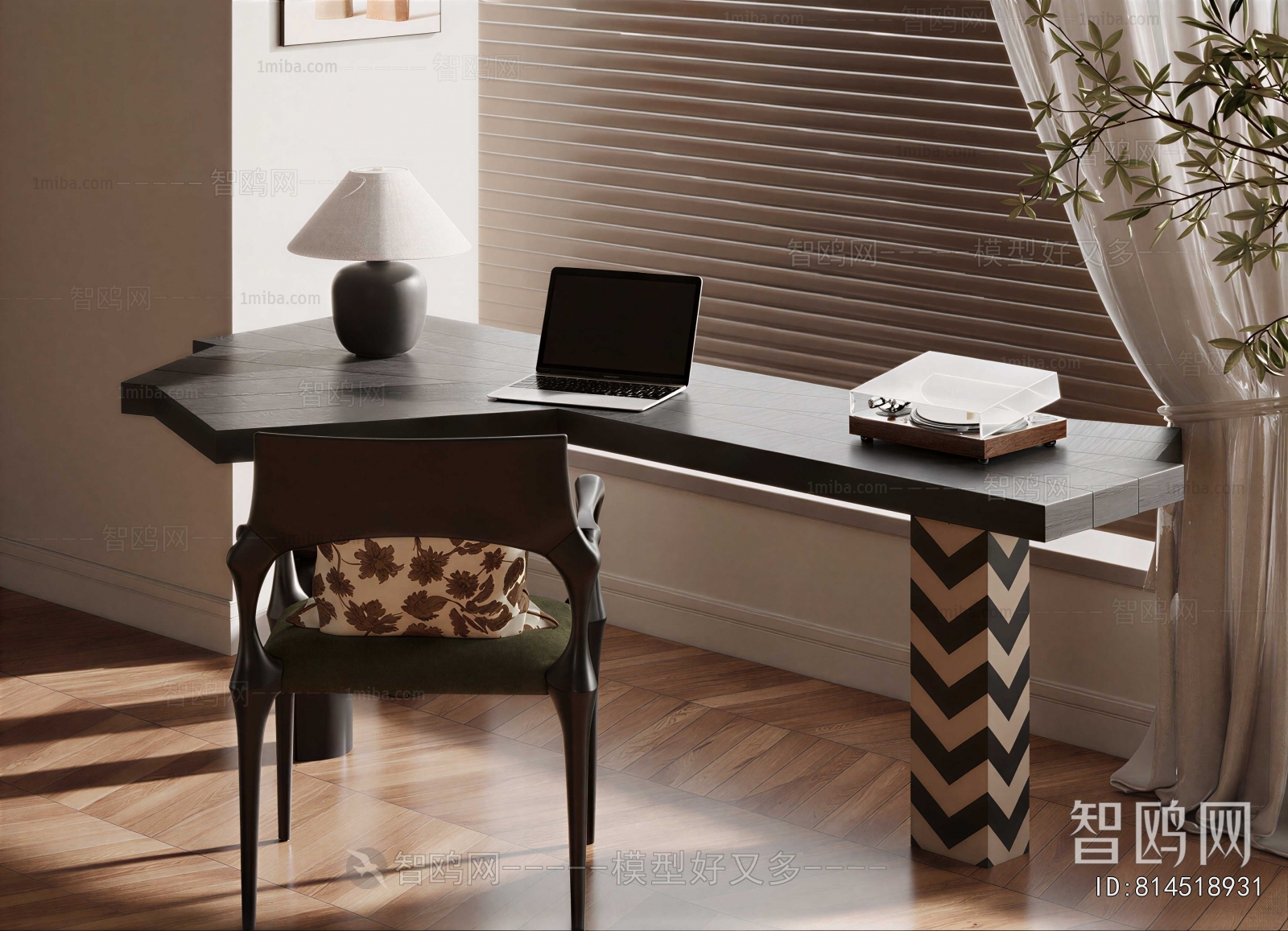 French Style Computer Desk And Chair