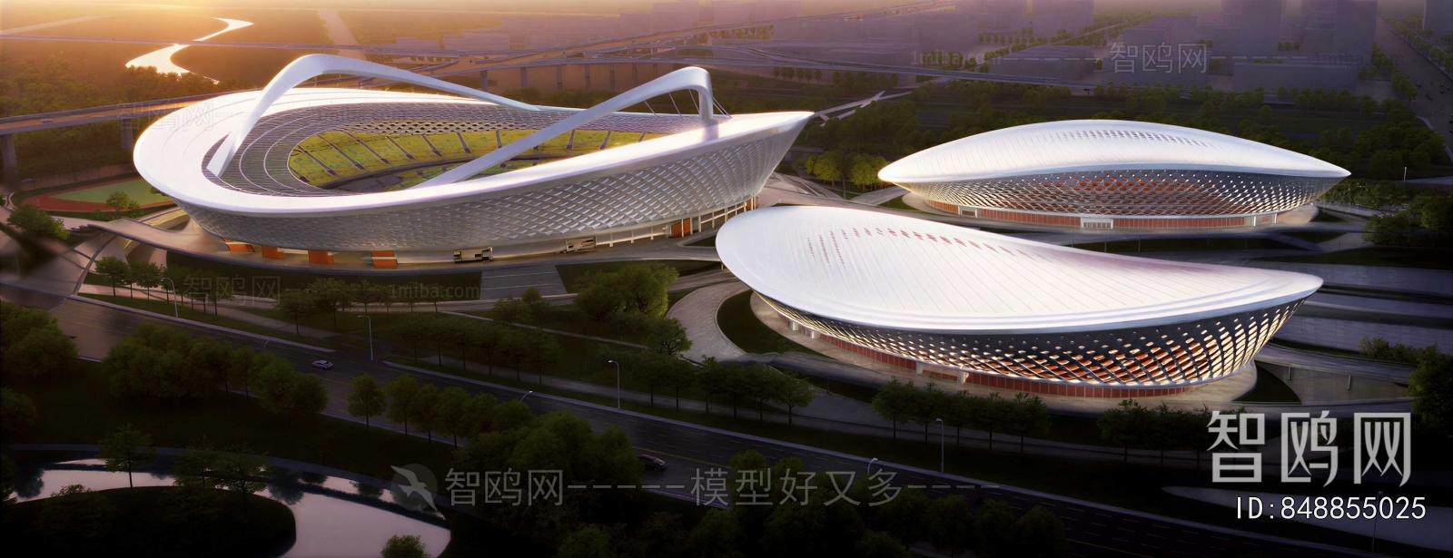 Modern Architectural Bird's-eye View Planning