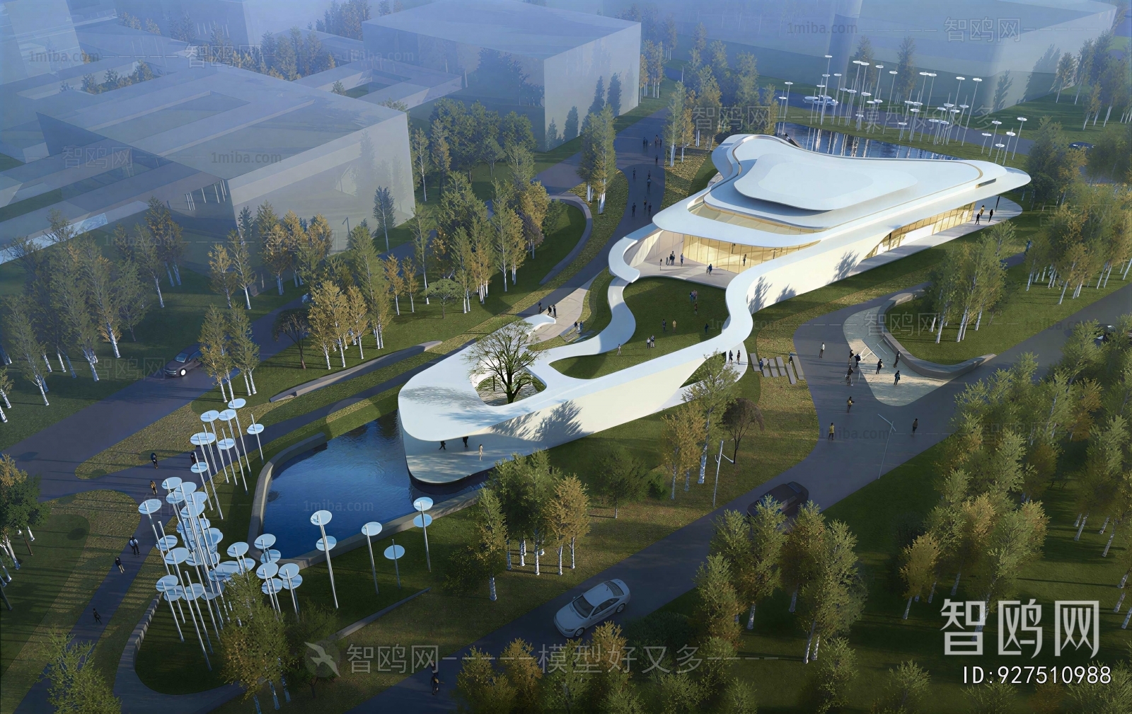 Modern Architectural Bird's-eye View Planning