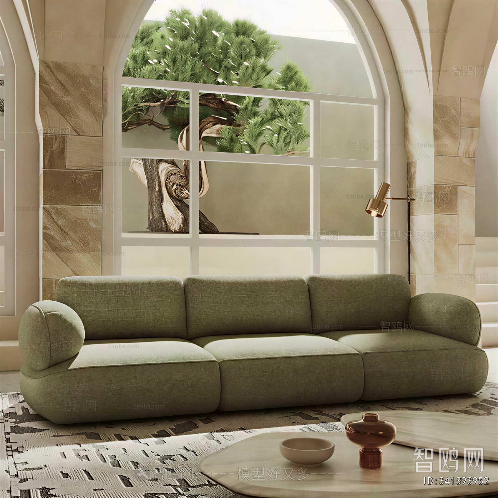 Modern Three-seat Sofa