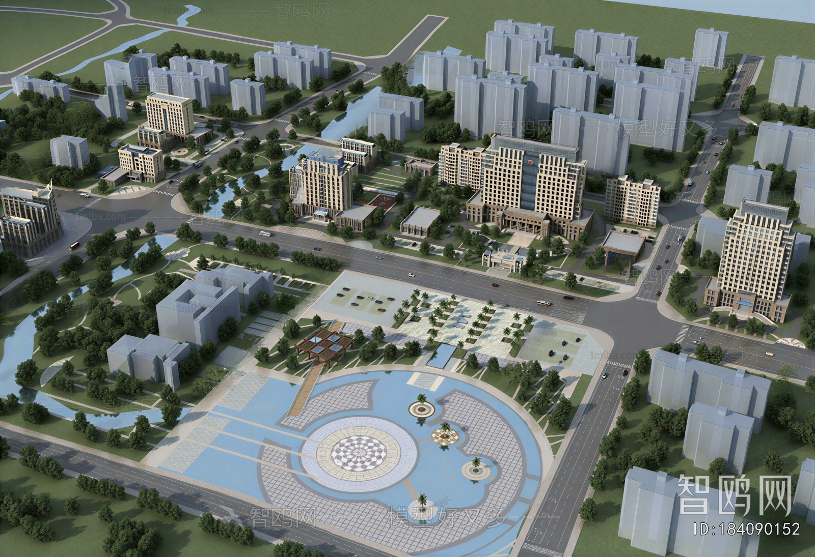 Modern Architectural Bird's-eye View Planning