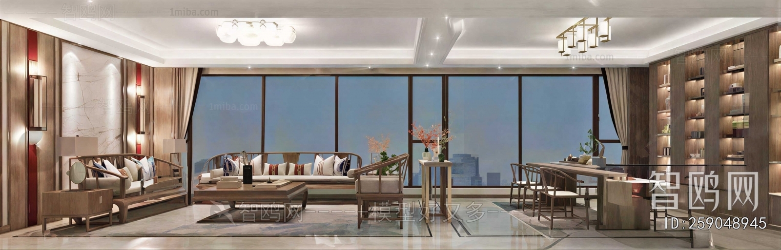 New Chinese Style A Living Room