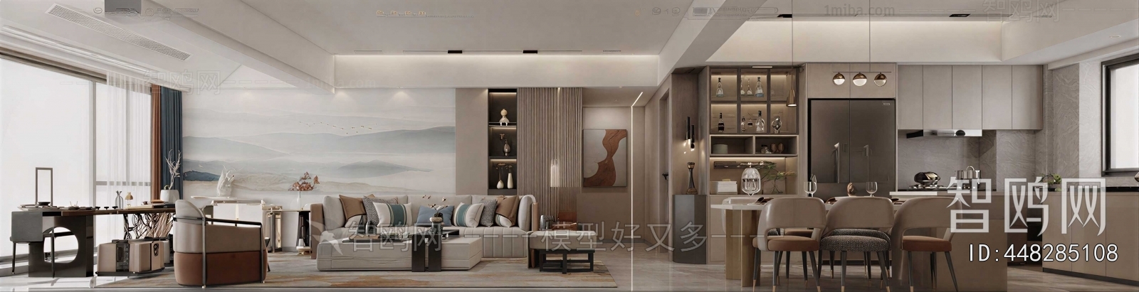 New Chinese Style A Living Room