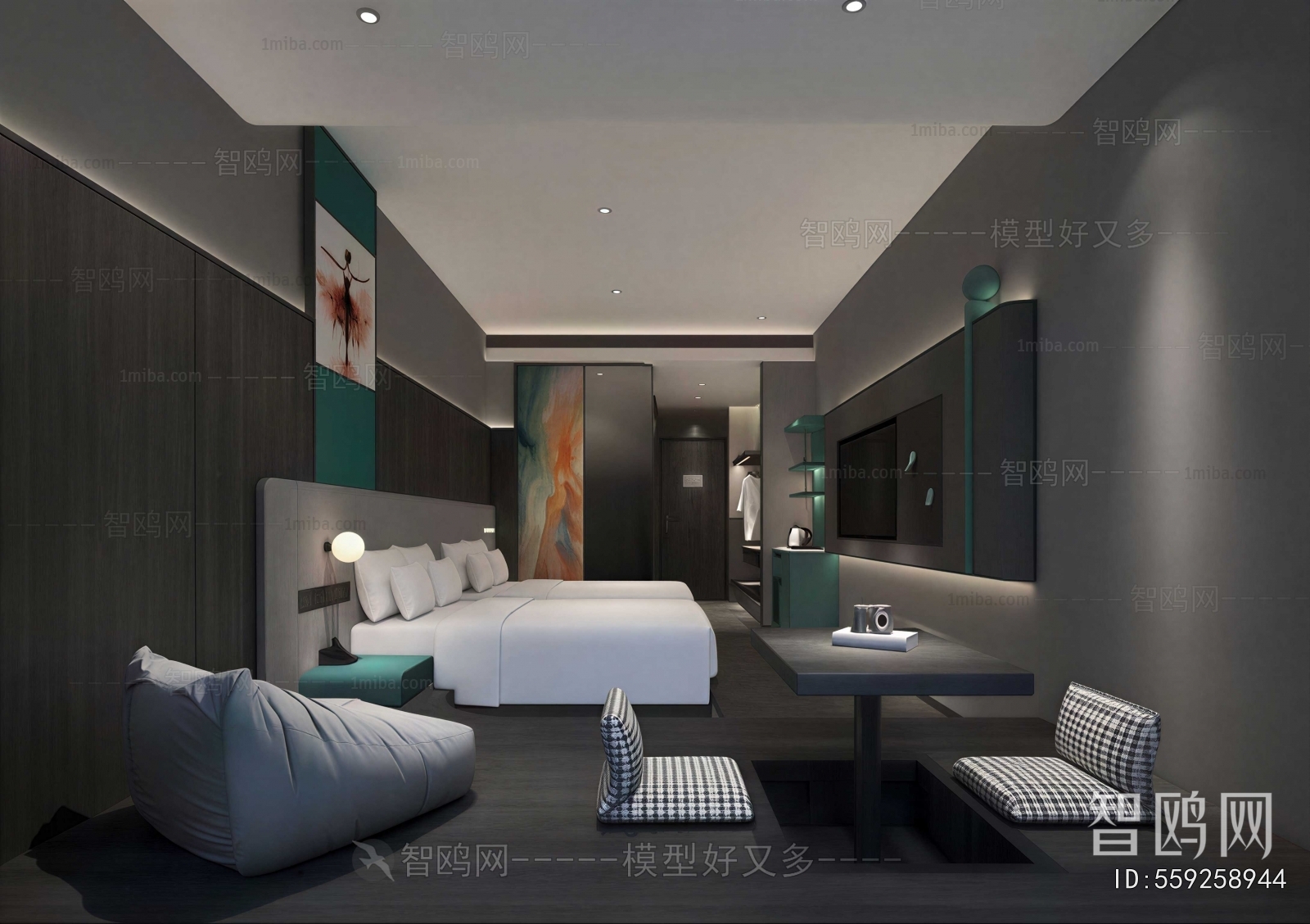 Modern Guest Room