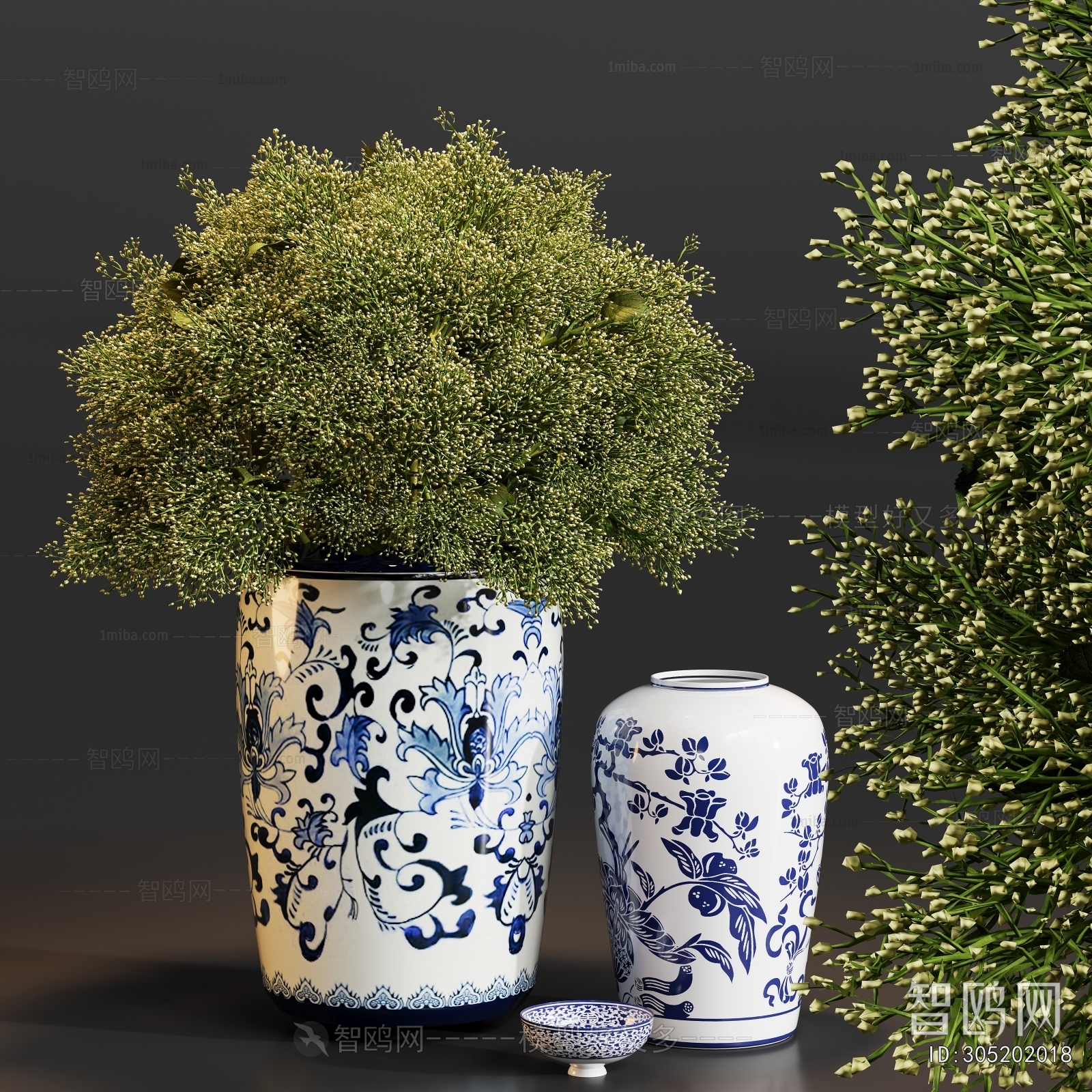 New Chinese Style Potted Green Plant