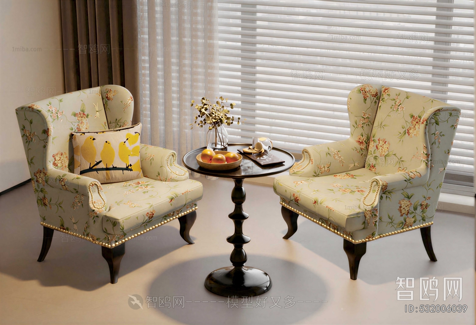 French Style Leisure Table And Chair