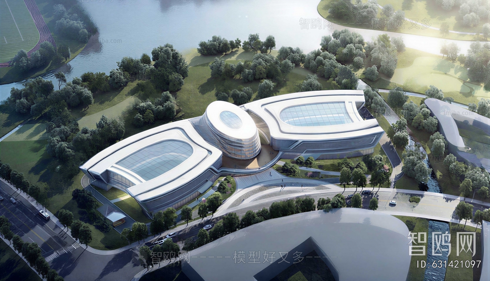 Modern Architectural Bird's-eye View Planning