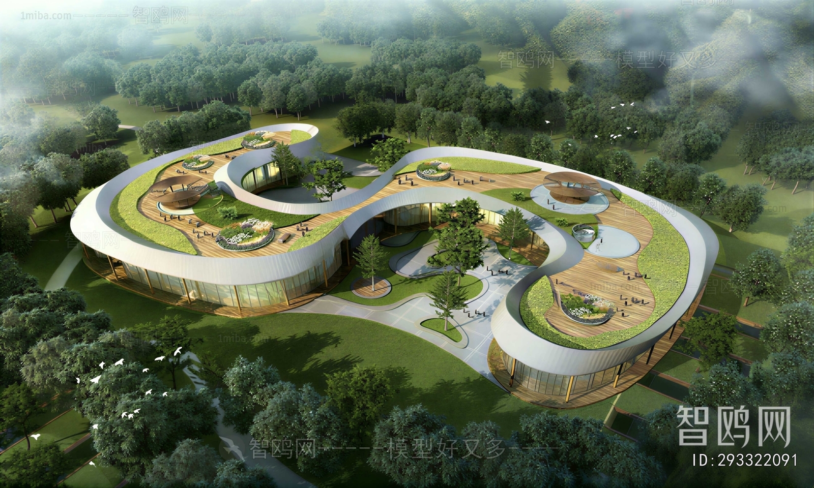 Modern Architectural Bird's-eye View Planning