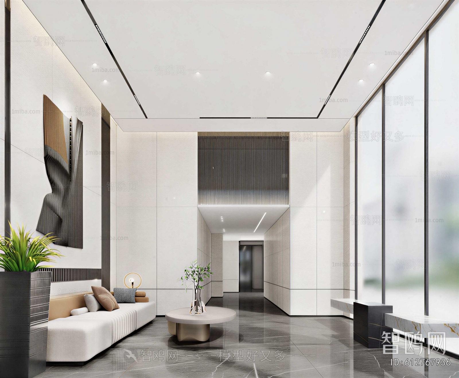 Modern Office Reception Desk