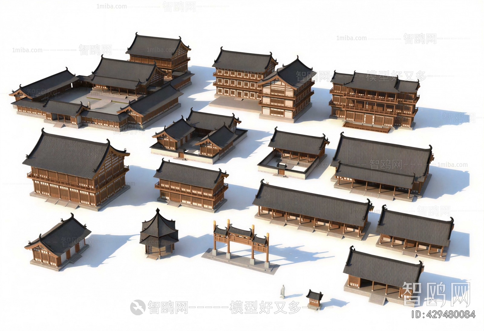 New Chinese Style Appearance Of Commercial Building