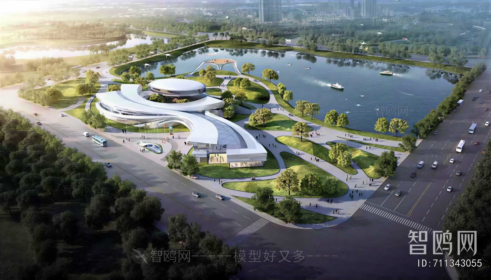 Modern Architectural Bird's-eye View Planning