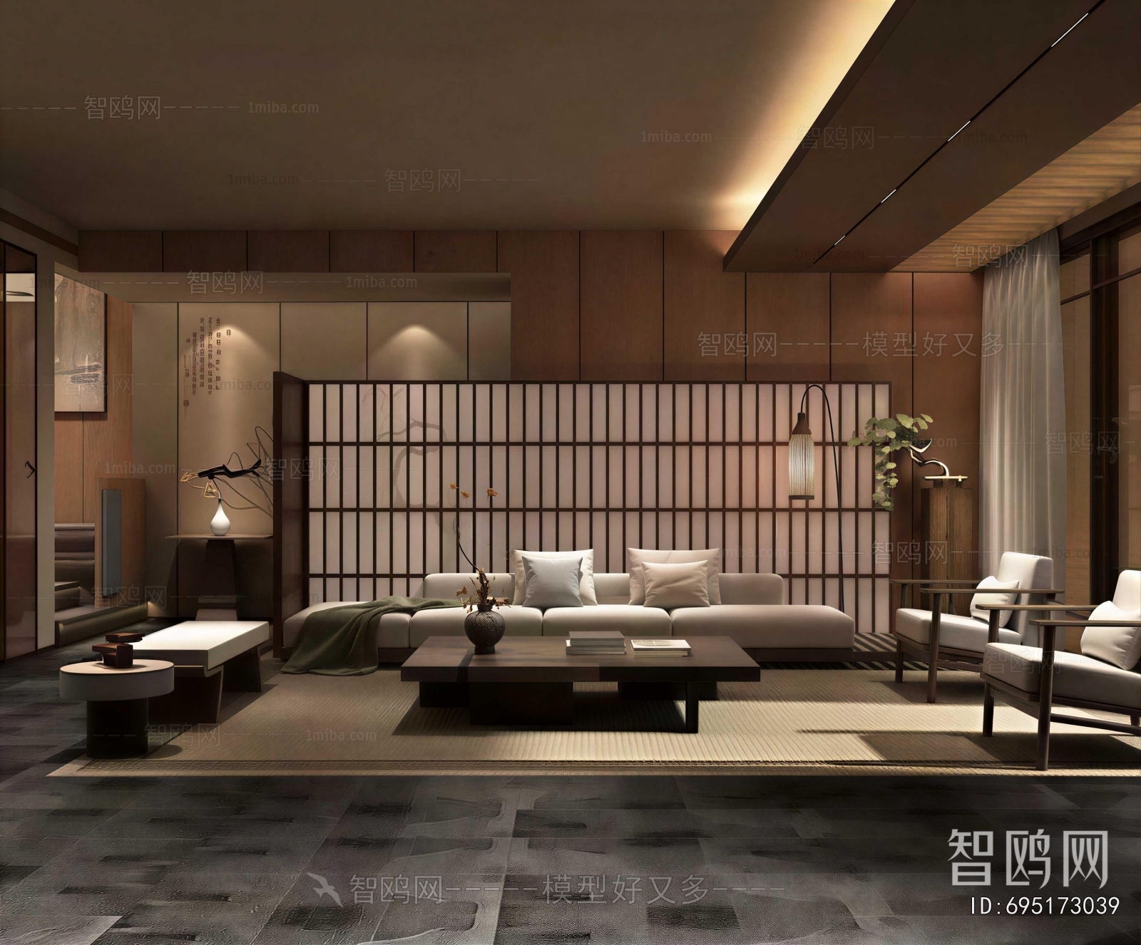 New Chinese Style A Living Room