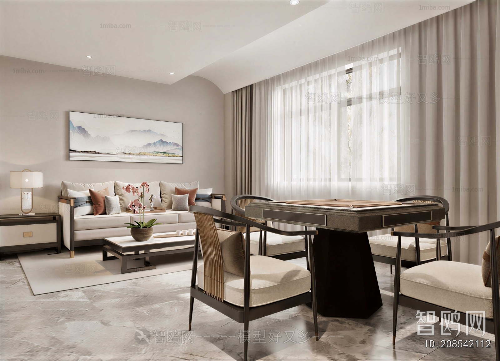 New Chinese Style A Living Room